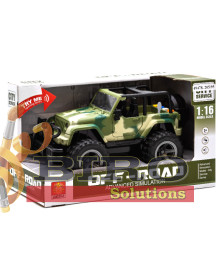 Mașină cu inerție 1:16 "Wrangler Military" (lumini,sunete)